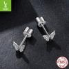 Delicate Butterfly Moissanite Stud Earrings For Women, Simple Mini S925 Silver Versatile Stud Earrings.