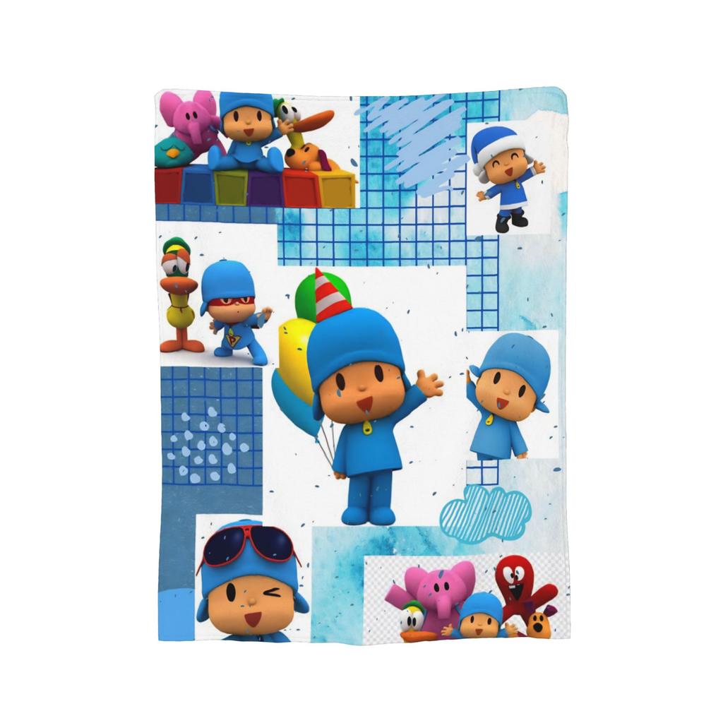 Pocoyoed Comedy Cartoon Blanket Wool Funny Warm Throw Blankets For Home Restaurant Spring/Autumn,