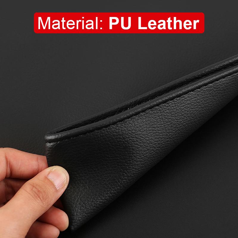 For Tesla Model 3 Y 2017 2018    2022 2023 PU Leather Car Garbage Trash Bag Seat Back Hanging Storage Cover