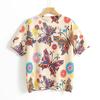 Womens Casual O Neck Knitted Short Sleeve Tops Spring Knitwear Pullovers Floral Printed Ladies Breathable TShirt