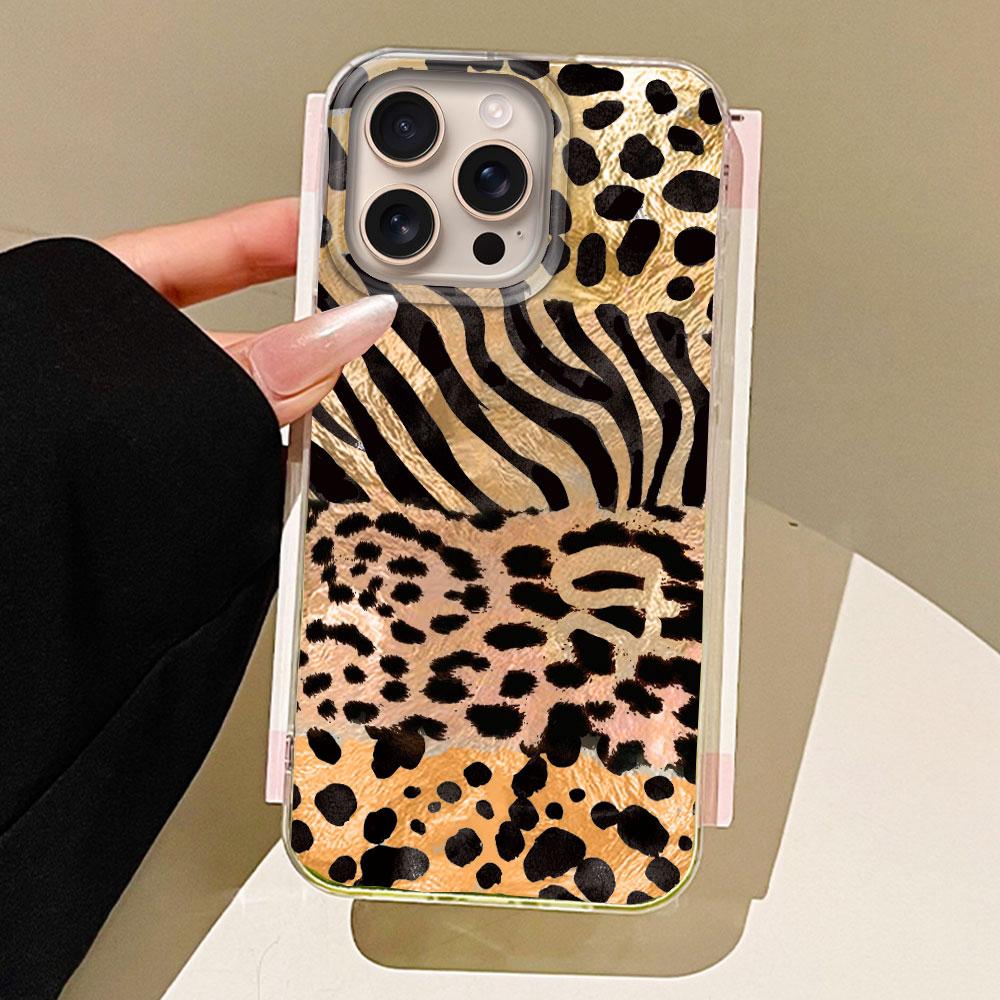 Leopard Cherry Fruit Vortex Texture Women Phone Case for iphone 16 15 14 7 8 Plus 13 11 12 Pro Max X XS XR SE2022 2020 16e Cover
