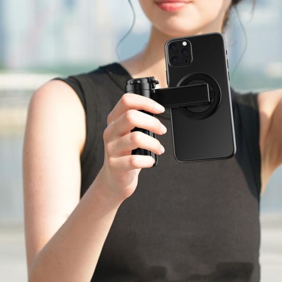 Mini Magnetic Selfie Stick with Bluetooth-compatible Remote 360 Degrees Rotation Portable Multifunctional Selfie Stick with Extendable Tripod Phone