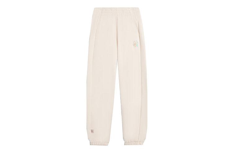 Li Ning Sports Fashion Collection Casual Versatile Elastic Cuff Fleece Lined Elastic Waistband Knitted Sweatpants AKLU868-2 L