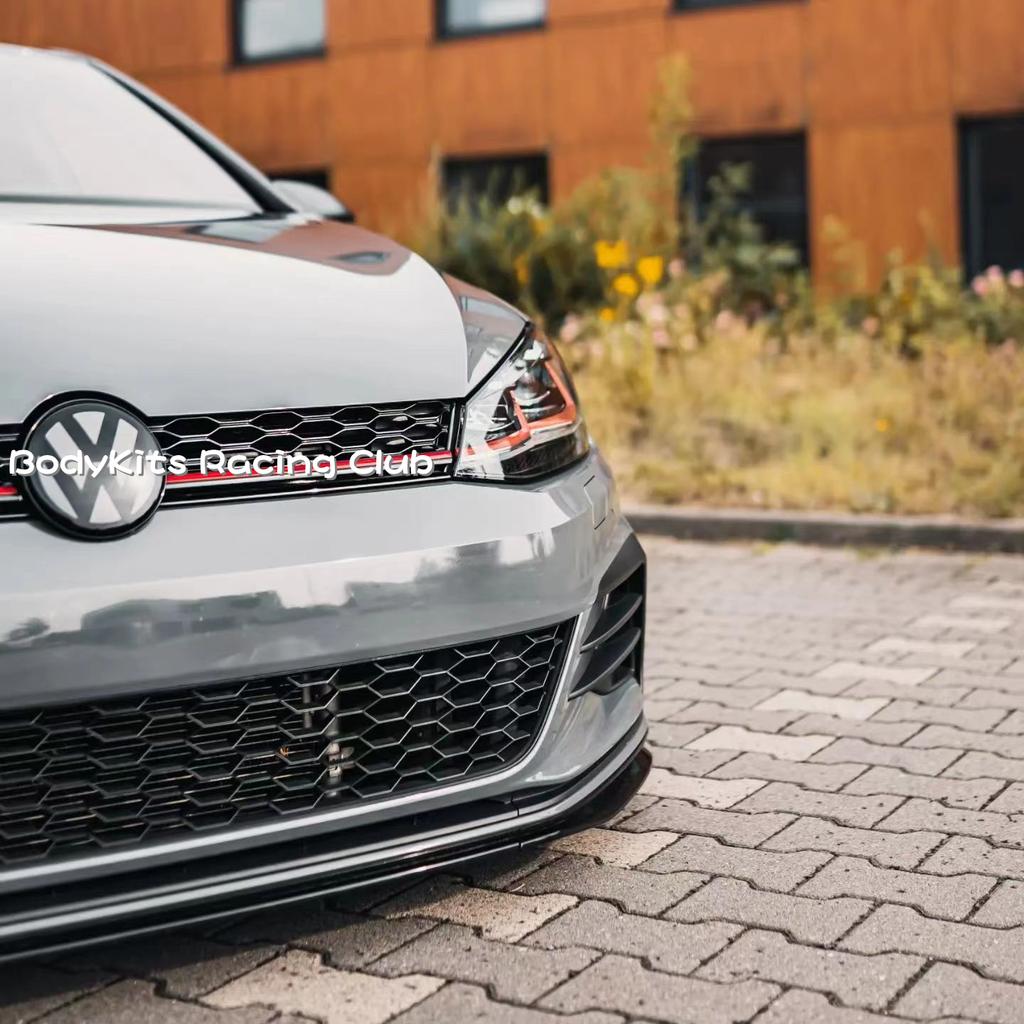 Gloss Black TCR Front Bumper Splitter Lip Kits For Volkswagen Golf MK7.5 GTI 2017-2020