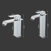 Waterfall Stainless Steel Hot and Cold Water Faucet Above Counter Basin Bathroom Splash-proof Basin Faucet
