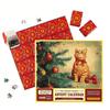 1000Pcs/Set Christmas Jigsaw Puzzle Advent Puzzle 2025 24 Days Educational Puzzle Xmas Countdown Calendar Decoration Holiday Party Gift