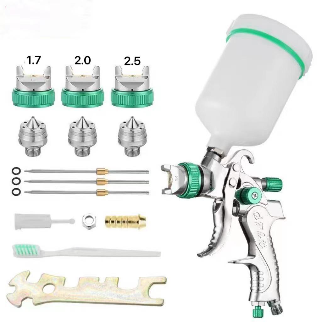 2008 Car High Atomization Spray Gun 1.7/2.0/2.5mm Nozzle Pneumatic Top-Feed Paint Sprayer