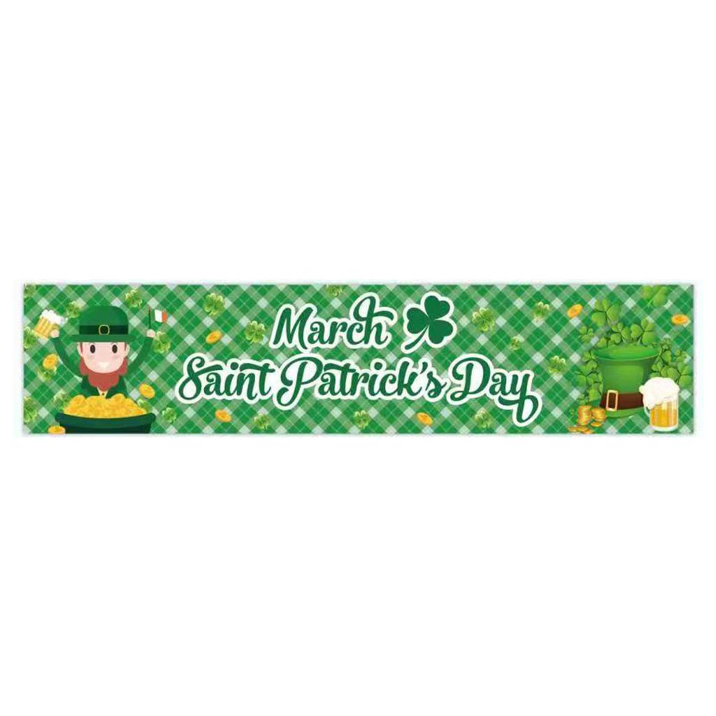 Irish Festival Clover Theme Party Outdoor Party Venue Arrangement Props Polyester Cloth Poster Customization