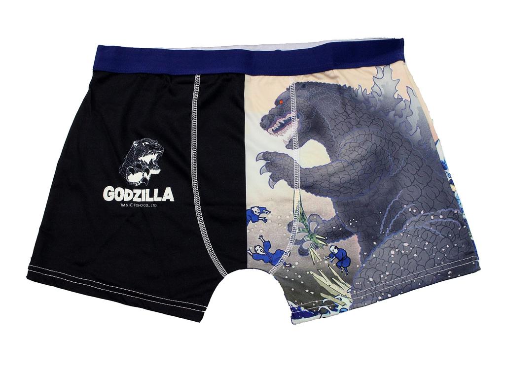 Fourcart Godzilla Boxer Shorts, Thirty-six Views of Mount Fuji, XL (Waist 92-103cm)