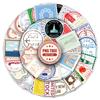 57 Retro European & American Postage Stamp Stickers for Travel & Diary DIY