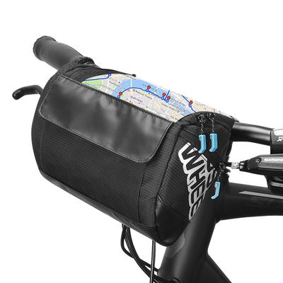 Waterproof Bike Front Frame Bag, Touch Screen Phone Holder, Cycling Top Tube Bag with Shoulder Strap Bicycle Accessories