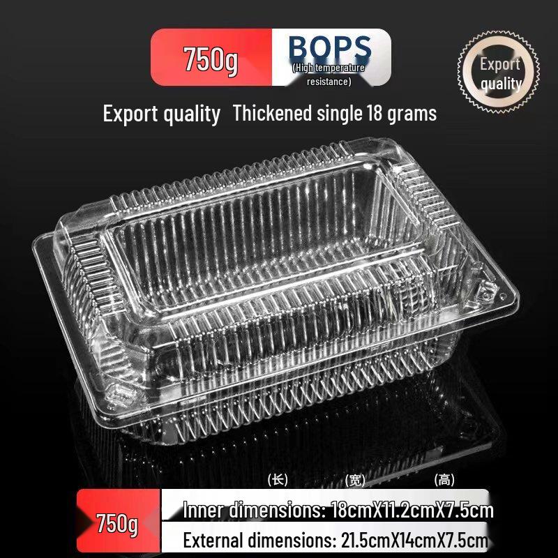 Thickened Disposable Rectangular Plastic Food Containers