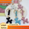 Welpen Schlüsselanhänger mit Strasssteinen - Niedlicher Polymer Clay Taschenanhänger & Bunter Autoanhänger