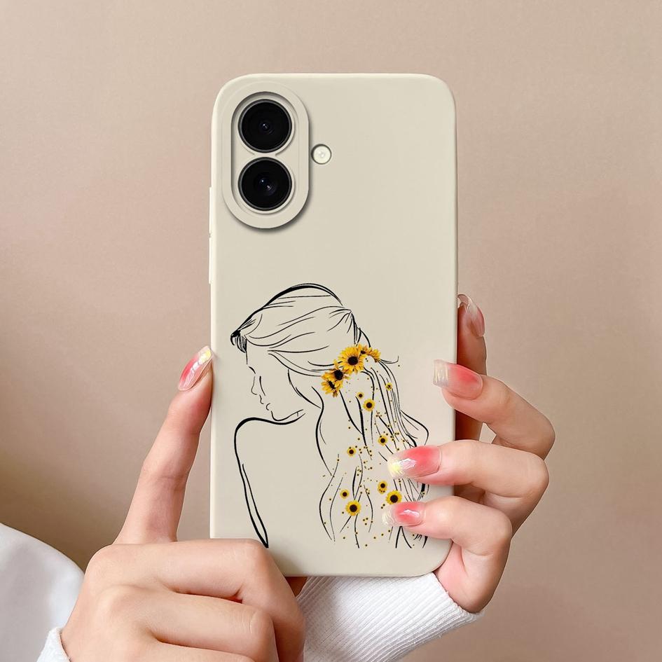 

Эстетический чехол для телефона Apple iPhone 16 Pro 16plus 16promax, модный, крутой, для девочек и мальчиков, мягкий, жидкий силикон, высокое качество, супер ударопрочный чехол для iPhone iPhone 16 Pro Max