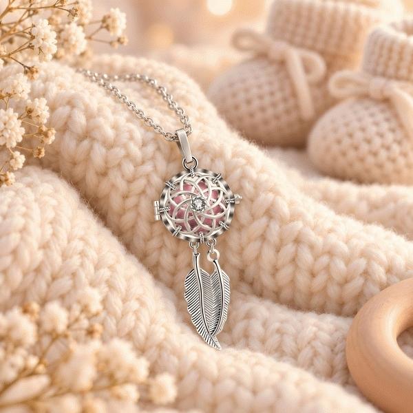 Sun Dreamcatcher Schwangerschafts-Bola mit rosa Kristallkugel