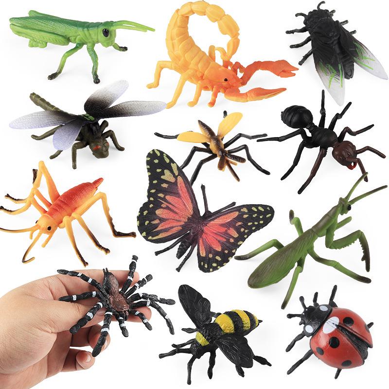 Children's Insect Observation Box: Soft Plastic Butterfly, Mantis, Bee Simulation Set