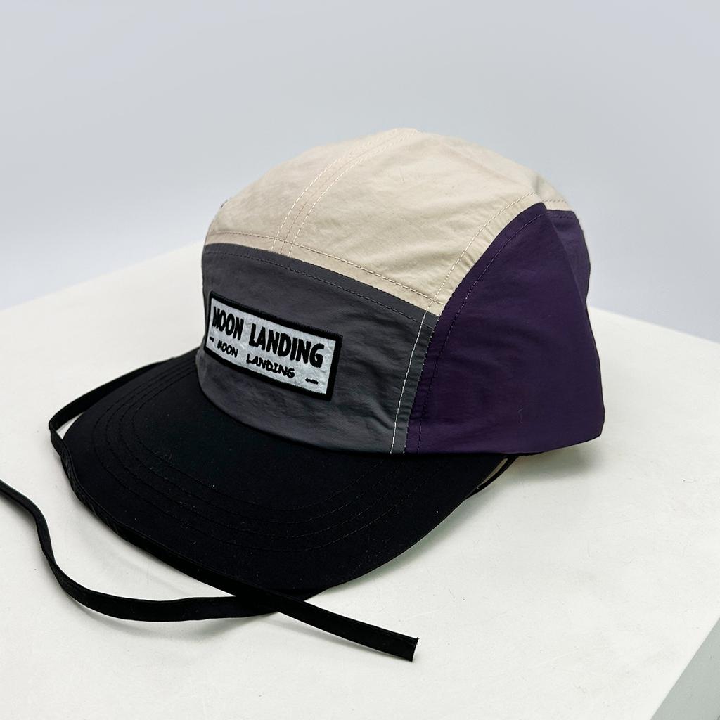 Breathable Plaid Sunshade Windproof Rope Hip Hop Caps Versatile Flat Eave New Unisex Quick Dry Letter Baseball Color Block Hats