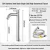 Stainless Steel 304 Cross-Border High Arc Bathroom Basin Faucet