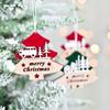 4pcs DIY Christmas Tree Wooden Pendant Handmade Christmas Hanging Decoration  Children Gifts