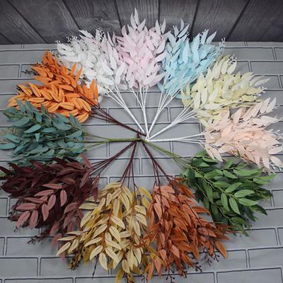 Artificial Leaves Bouquet Fake Willow Wedding Backdrop Faux Foliage Home Decor