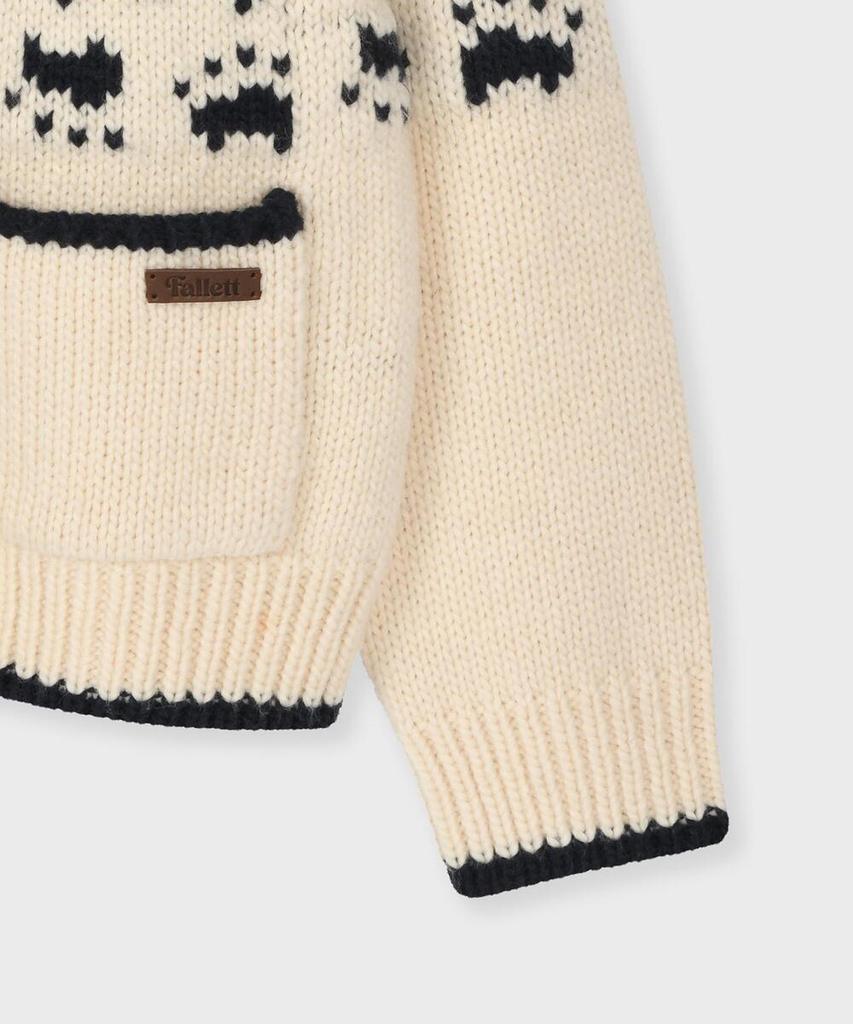 Fallett Cowichan Zip-Up Hoodie Ivory