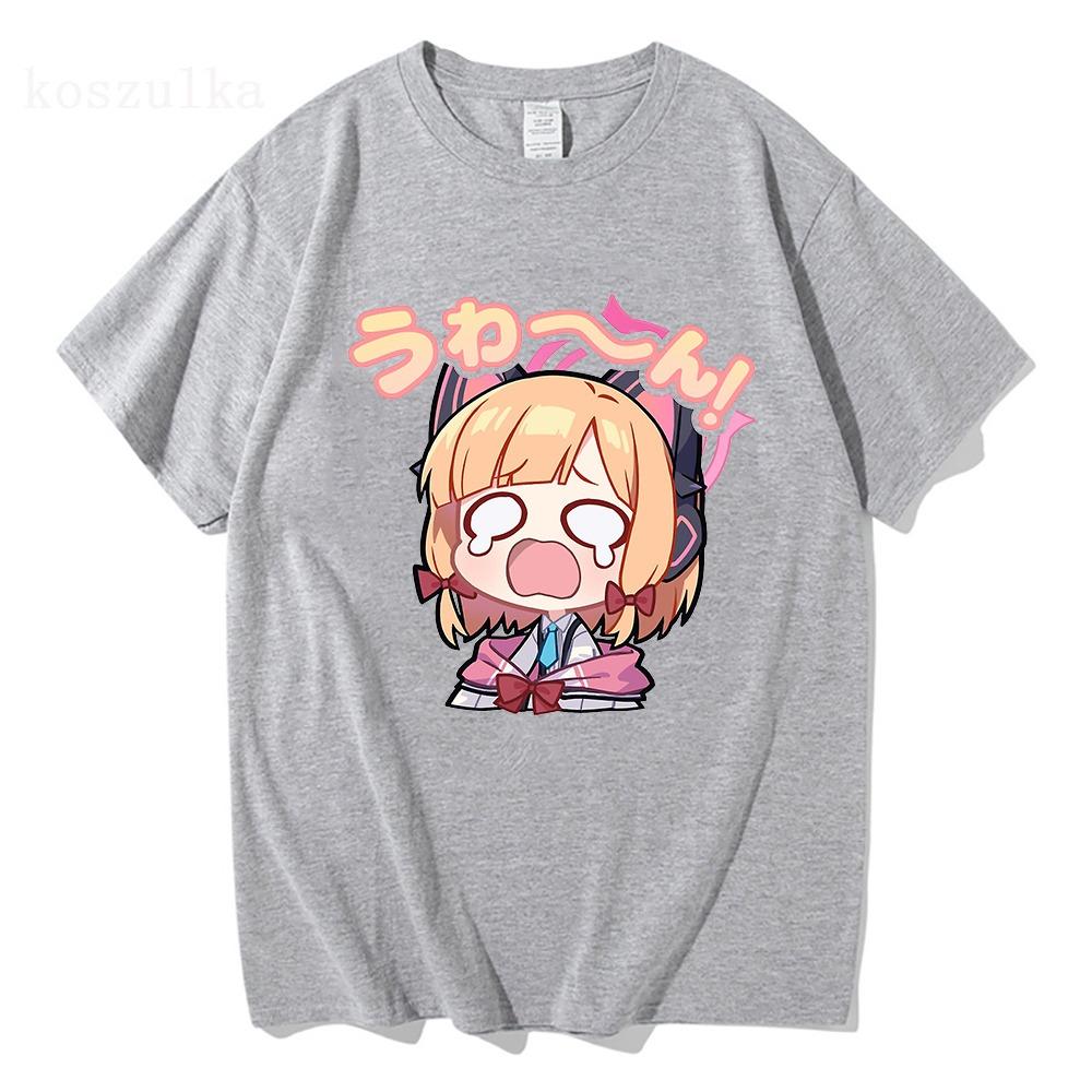 Blue Archive Shiroko T Shirt for Women Anime Print Shirt Cartoon Top Harajuku Unisex Clothing Female Tees Kawaii cute