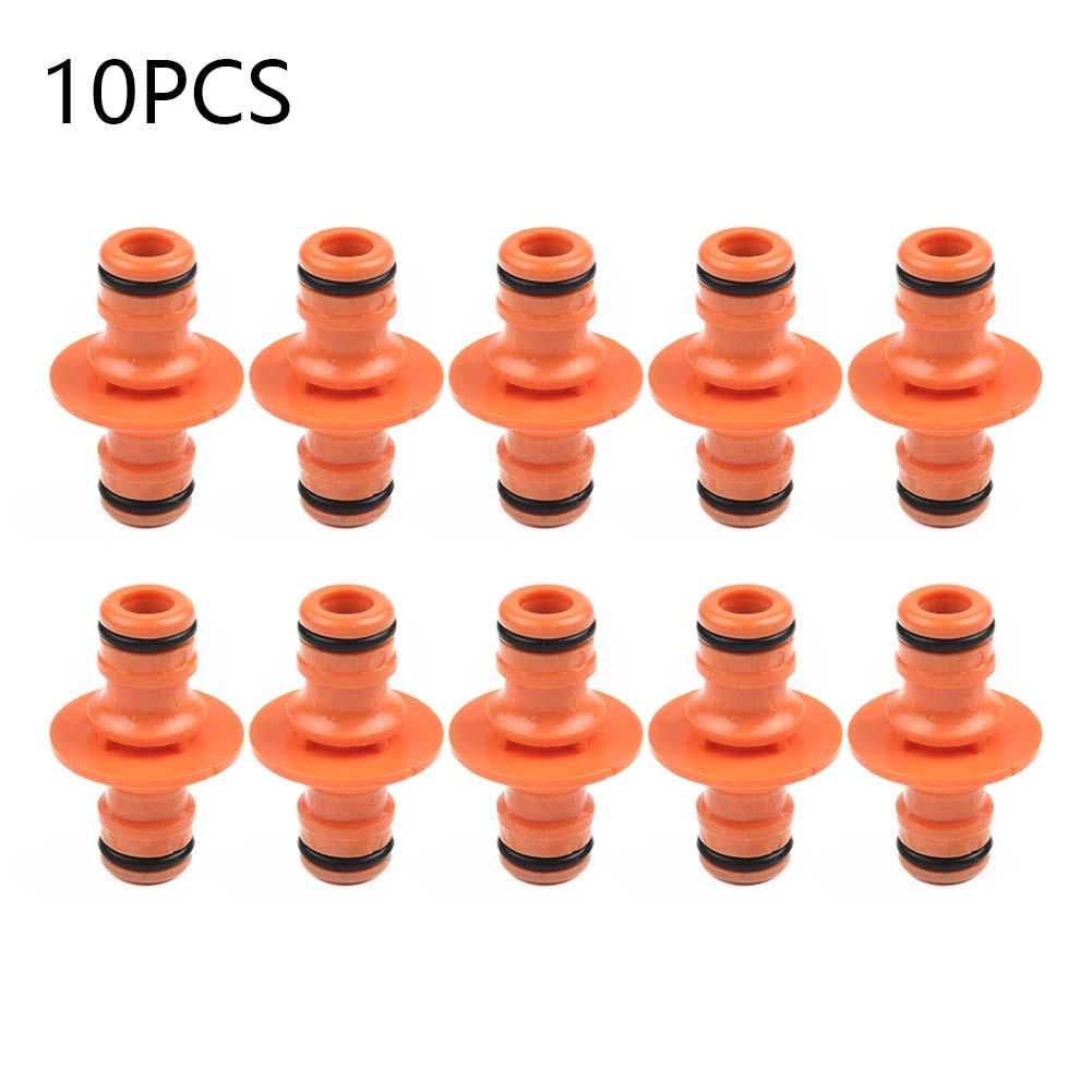 

10 шт. Садовый поливочный шланг Соединитель Труба Соединение Трубка Быстросъемный Двойной Штуцер Папа 10pcs