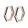 LOKUMI Made In K18 Hoop Ring 18K Nickel Earrings, Japan, 18K, Post, K18, Hypoallergenic, Hoop, Earrings, Catchless, One-touch, Hexagon, Small,