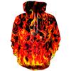 Universe Planet Hoodies Neon Flame 3D Print Men Women Long Sleeve Hooded Sweatshirts Oversized Y2k Pullover Man Tops Clothing
