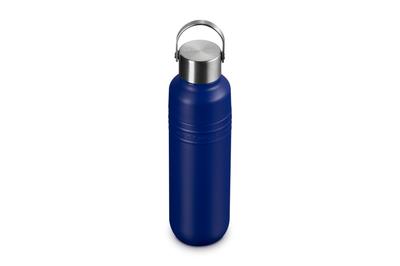 [Gewinner des Red Dot Design Award 2025] Le Creuset Trinkflasche, 500ml, Azurblau, Edelstahl, Vakuumisoliert, Hält Getränke Heiß oder Kalt, Weit