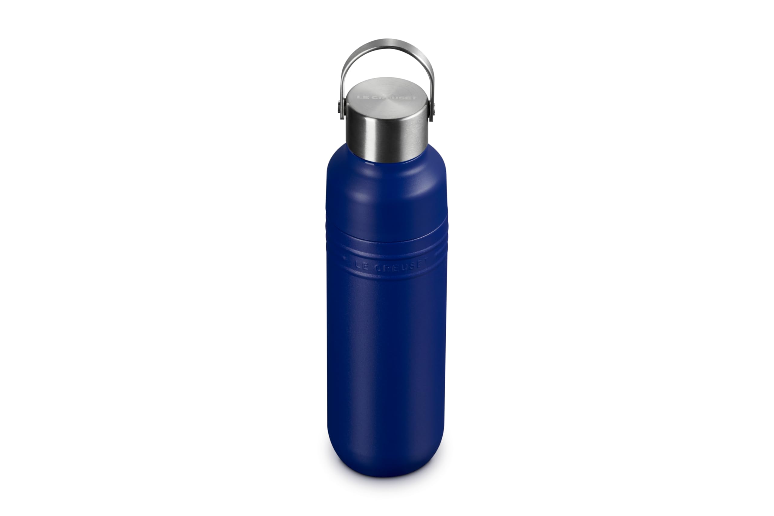 

[Red Dot Design Award 2025 Winner] Le Creuset Water Bottle, 500ml, Azure Blue, Stainless Steel, Vacuum Insulated, Keeps Drinks Hot or Cold, Wide