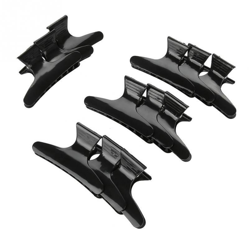 12Pcs/Set Black Holding Hair Clip Hair Section Claw Clamps Hairdressing Tool