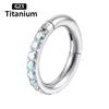ASTM F136 Titanium Earrings High Quality Zircon Hight Segment Nose Rings Open Small Septum Piercing Helix Lobe Body Piercing 16G