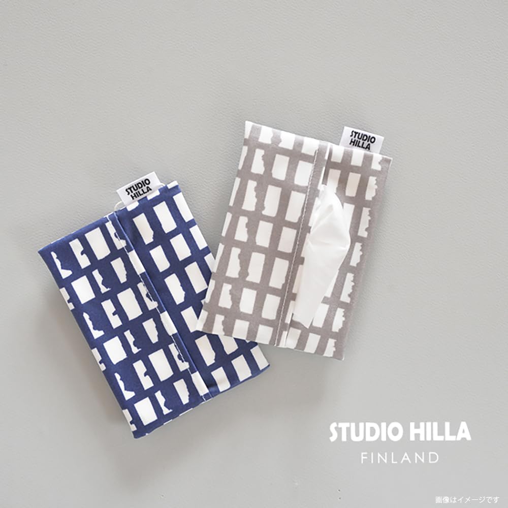 LDnext Rene Due Studio Hilla Coated Pocket Tissue Case, Approx. 12 X 9 Cm, Made In Japan, Cucchia, Light Blue, 10430010