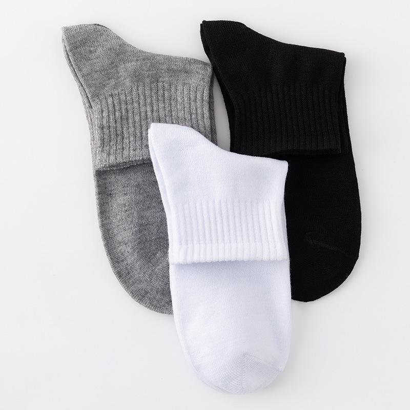 6/12/30 Pairs Men Mid Socks Business Sports Sweat Absorption Breathability Spring Summer Solid Color Soft No Pilling Casual Sock