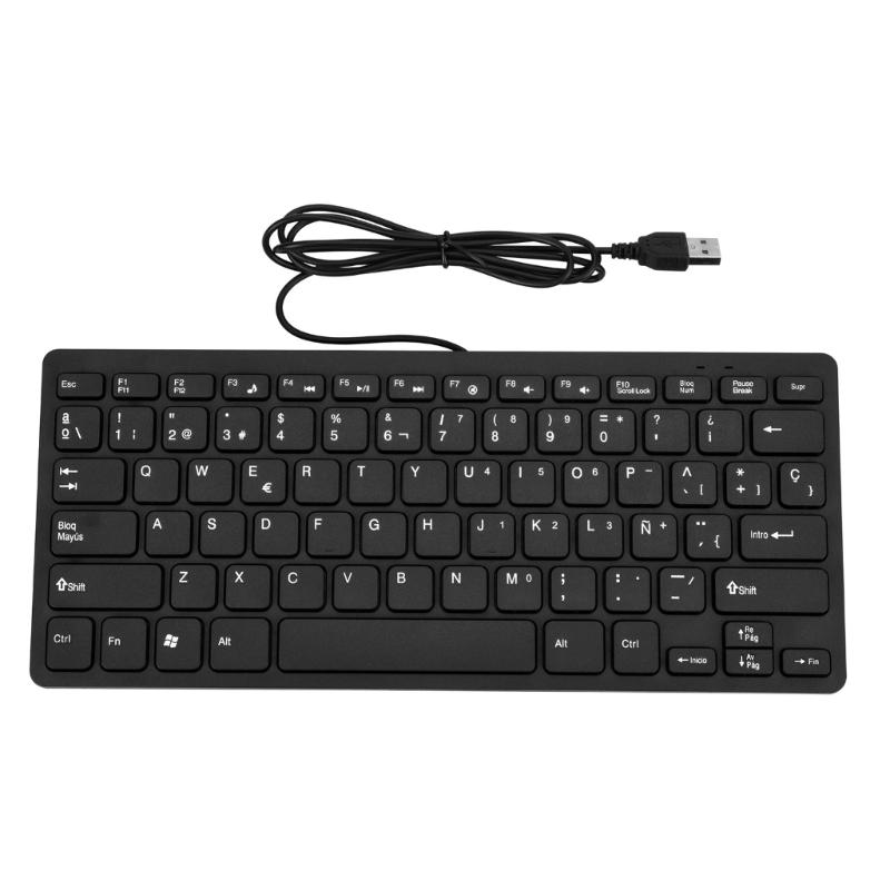 

USB Cord Spanish Keyboards Slim Full Size Keyboards for Computer/Desktop/PC/Laptop 1
