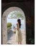 2024 Korean Style Sleeveless Ruffled Print Long Slim Fit Dress