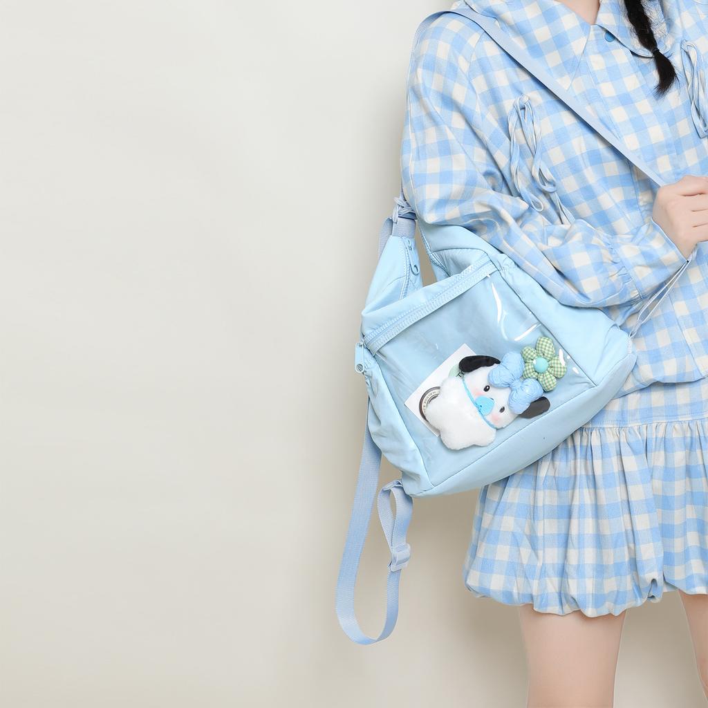 Baby Bag Dopamine Medium Food Pain Bag Three-Purpose Small Backpack Lightweight Nylon Messenger Bag Girl Travel Single Backpack