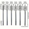 6pcs/1set Natural Color Three Pointed Flat Drill Hexagonal Handle Woodworking Hole Opener Wooden Board Drilling Bit Tool Set