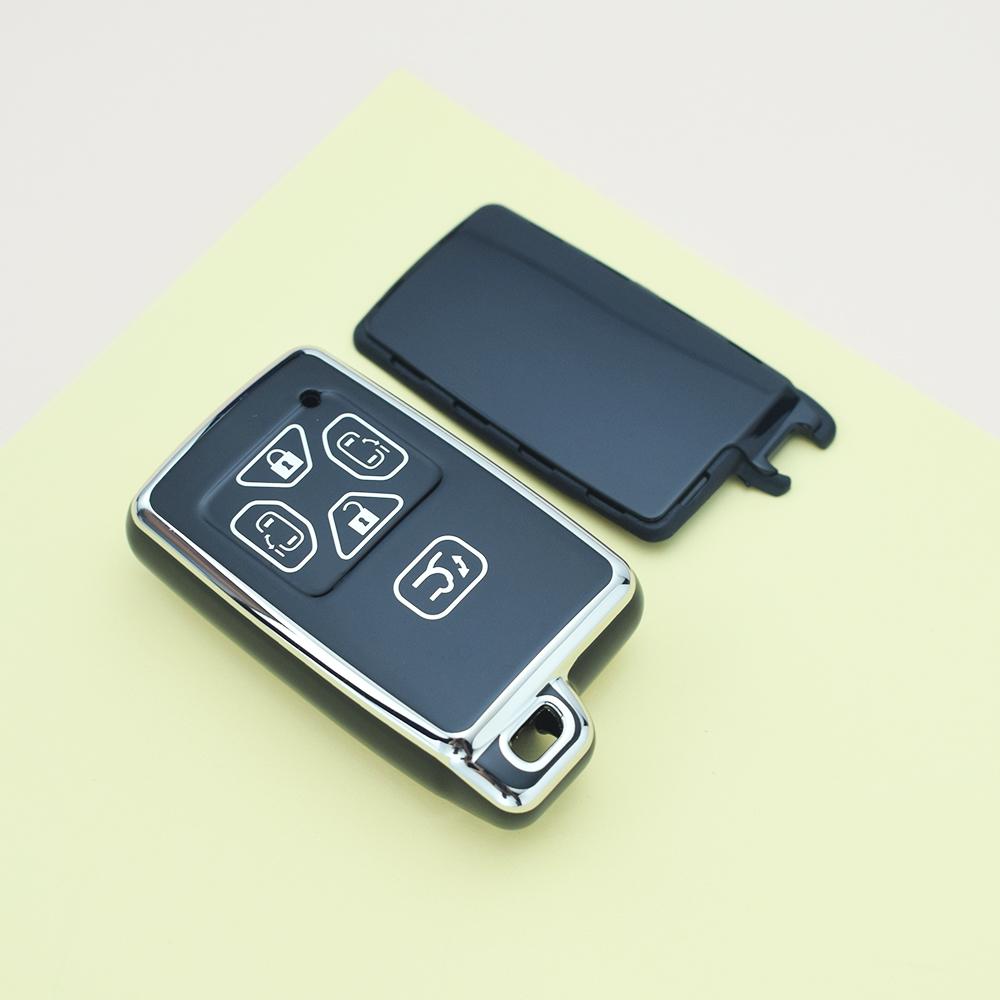 Silver Edge 4/5 Buttons TPU Car Key Case Cover Remote Fob Shell Holder for Toyota RAV4 Premio Auris Rukus Vanguard Estima Alphard Vellfire