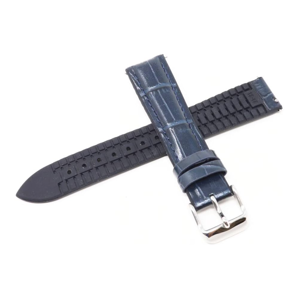 

Seiko RS02C18NY 18 мм Настоящая кожаная резиновая часовая лента Темно-синяя