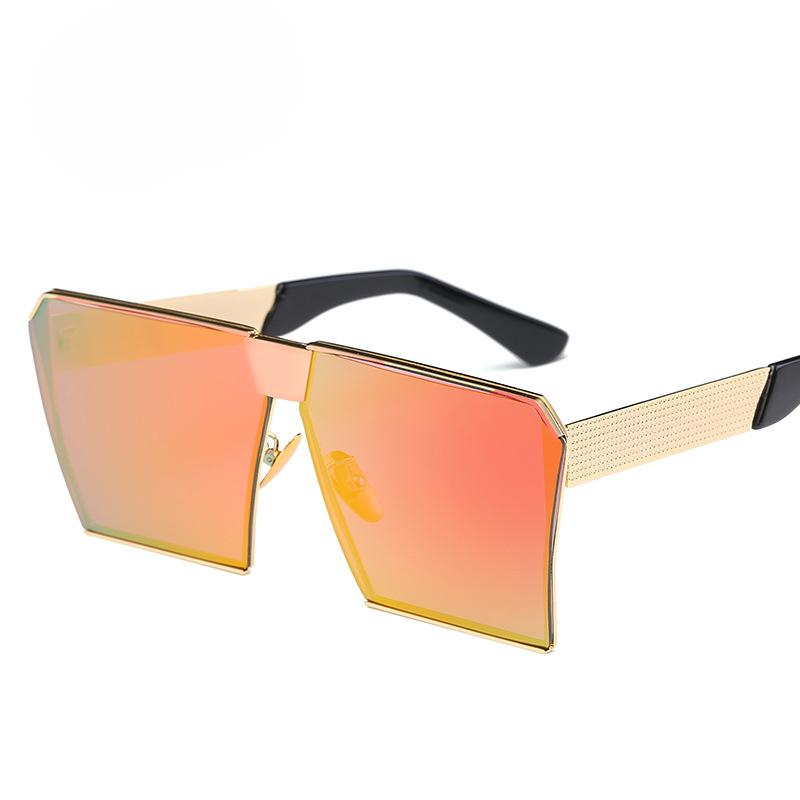 Fashion Luxury Brand Designer Oversized Square Sunglasses Women For Men Vintage Flat Top Mirror Shades Trend Punk Sun Glasses