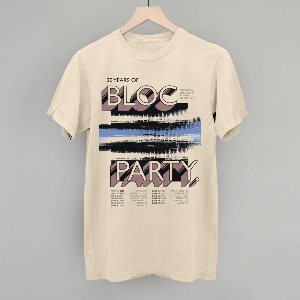 20 Years Of Bloc Party Tour Band  Full Size S-5XL Unisex T-Shirt M