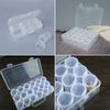 6/12/18/20 Bottles Clear Plastic Plastic Storage Box Multiple Slots with Lids Storage Container Case Bead Organizer Box