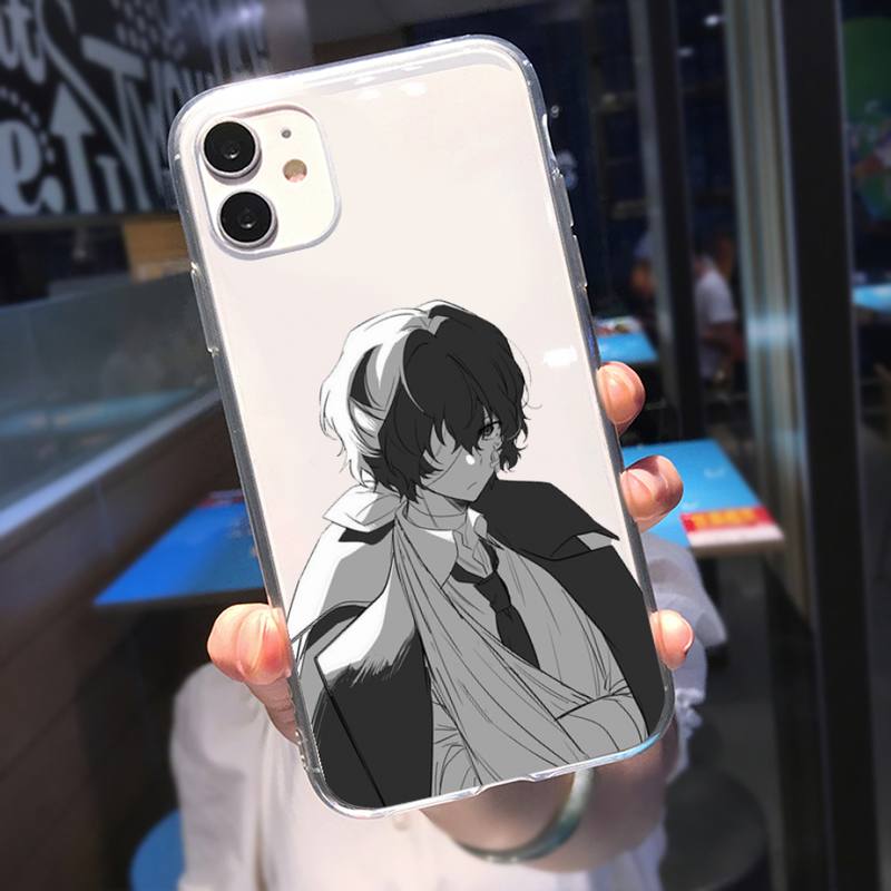 RUICHI Bungou Streunende Hunde Dazai Osamu Telefon Fall Für iPhone 11 12 Mini 13 Pro XS Max X 8 7 6s Plus 5 SE XR Transparent Shell