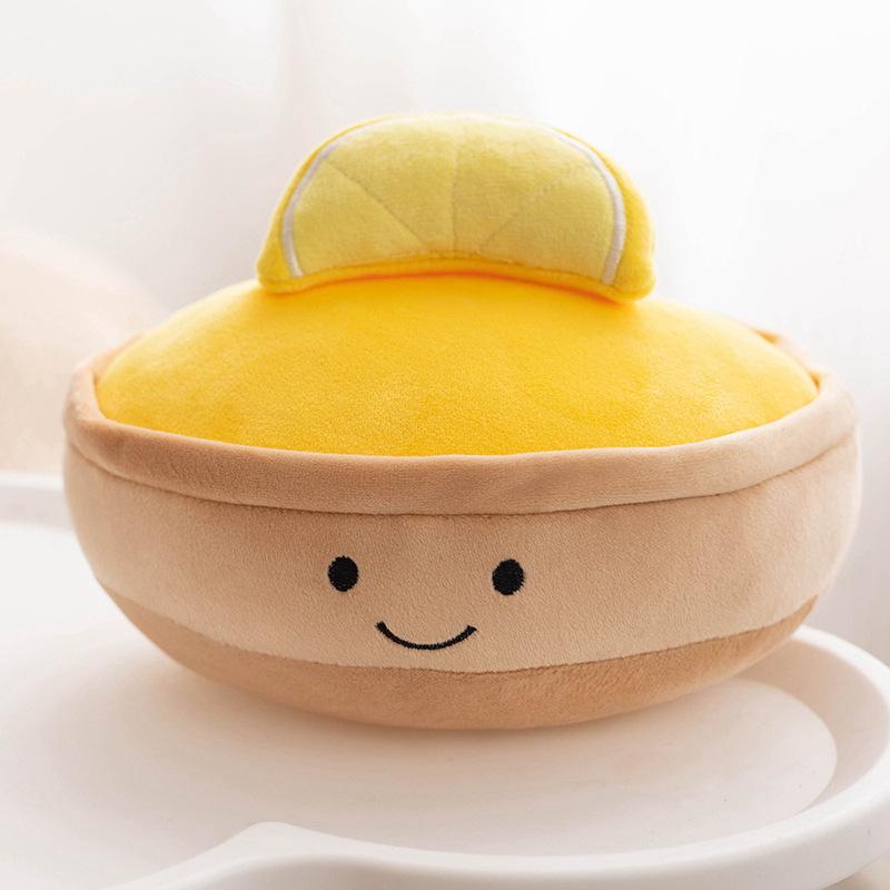 

Новые детские игрушки Веселый французский клубничный торт Лимонный тарт Милая кукла Плюшевая игрушка 10cm（50g）