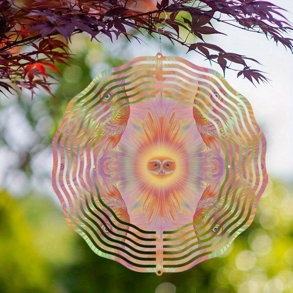 360 Grad Haken Design Metall Windspiel 25.4cm für Alle Jahreszeiten Heim Garten Terrasse Dekor Elegantes Geschenk für Freunde und Familie