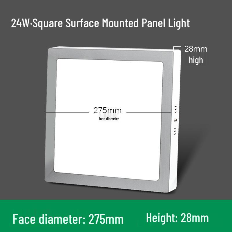 Surface Mounted LED Panel Light: Square & Round Flat Design for Kitchen, Bathroom, Aisle, Corridor, and Balcony - Ultra-Thin Downlight
