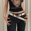 Rhinestone Butterfly Buckle Waist Belt Sweet Women's Waist Belt  Clothing Accessories