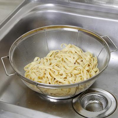 3 st Pastasilkorg Rostfritt Stål Nätkorgar med Handtag Snabbavrinning Sil för Köket Sköljning Och Avrinning